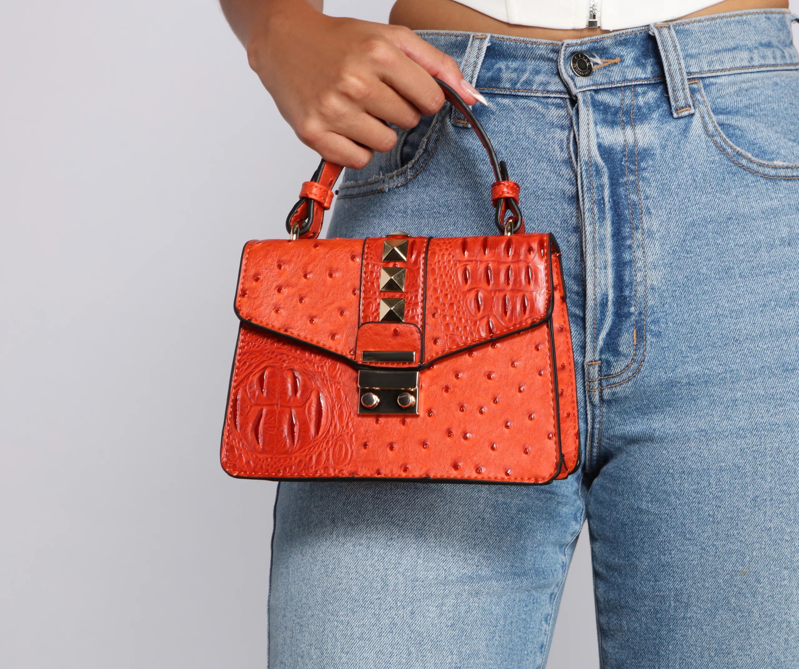 Fashionista Glam Studded Mini Purse