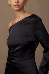 Avery Long Sleeve Maxi Dress - Black