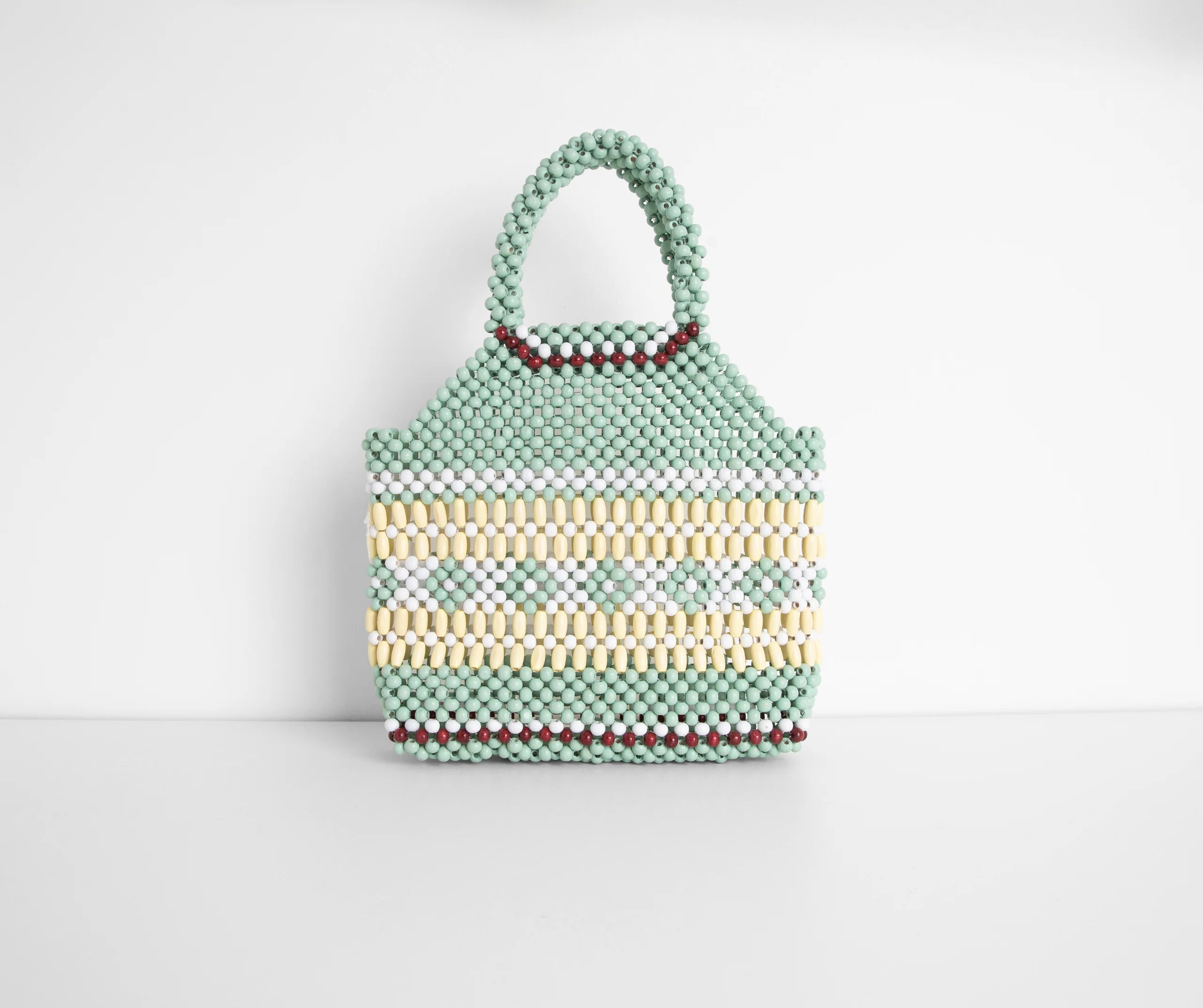 Down To The Last Detail Wooden Beaded Purse