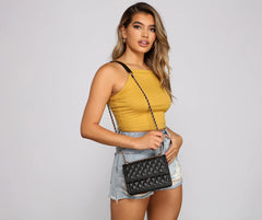 Classically Chic Quilted Diamond Crossbody