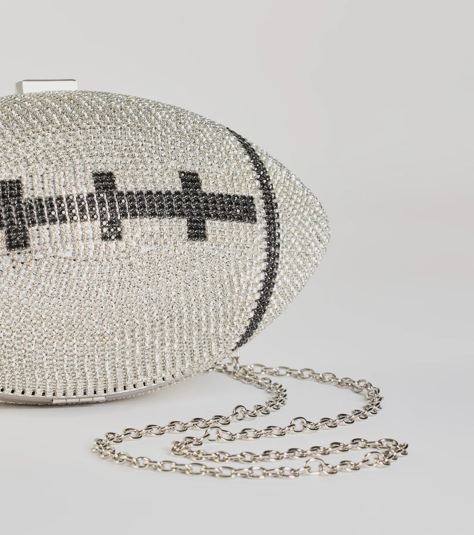 Play The Field Football Rhinestone Clutch