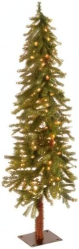 National Tree Company Pre-lit Artificial Christmas Tree | Includes Pre-strung White Lights | Hickory Cedar - 3 ft