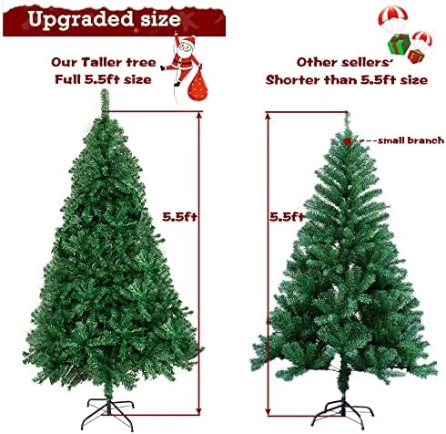 Bonnlo Artificial Christmas Tree, Upgraded Full 4ft White Christmas Tree w/ 346 Branch Tips, Small Christmas Tree for Home, Office, Party Decoration