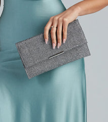 All That Shine Glitter Mesh Clutch