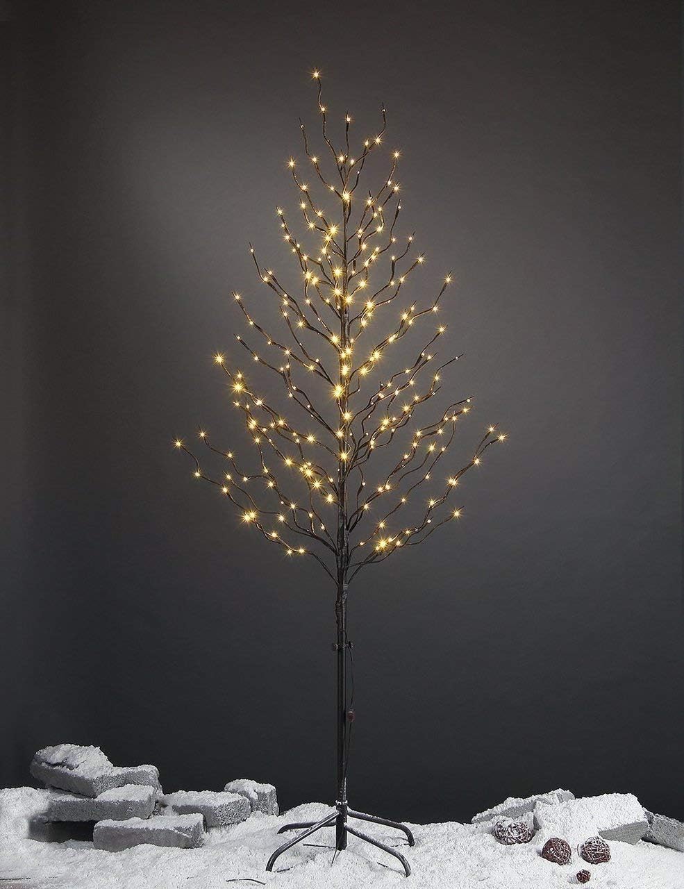 LIGHTSHARE 3FT 112LED Star Light Tree, for Home Festival Party Christmas, Indoor and Outdoor Use, Warm White