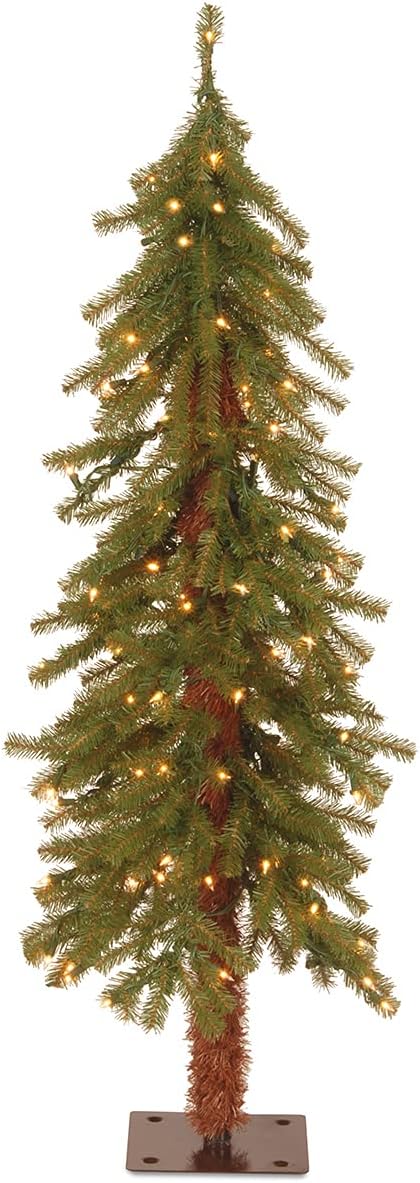 National Tree Company Pre-lit Artificial Christmas Tree | Includes Pre-strung White Lights | Hickory Cedar - 3 ft