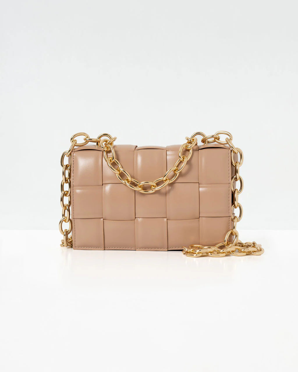 Desire Padded Woven Chain Handbag