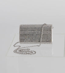 So Glam Rhinestone And Baguette Stone Clutch