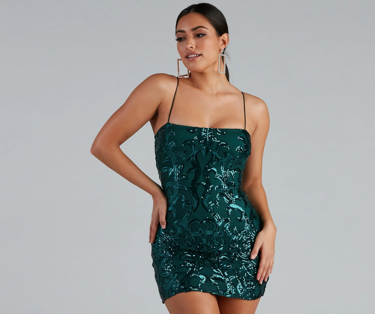 Live It Up Sequin Mini Dress