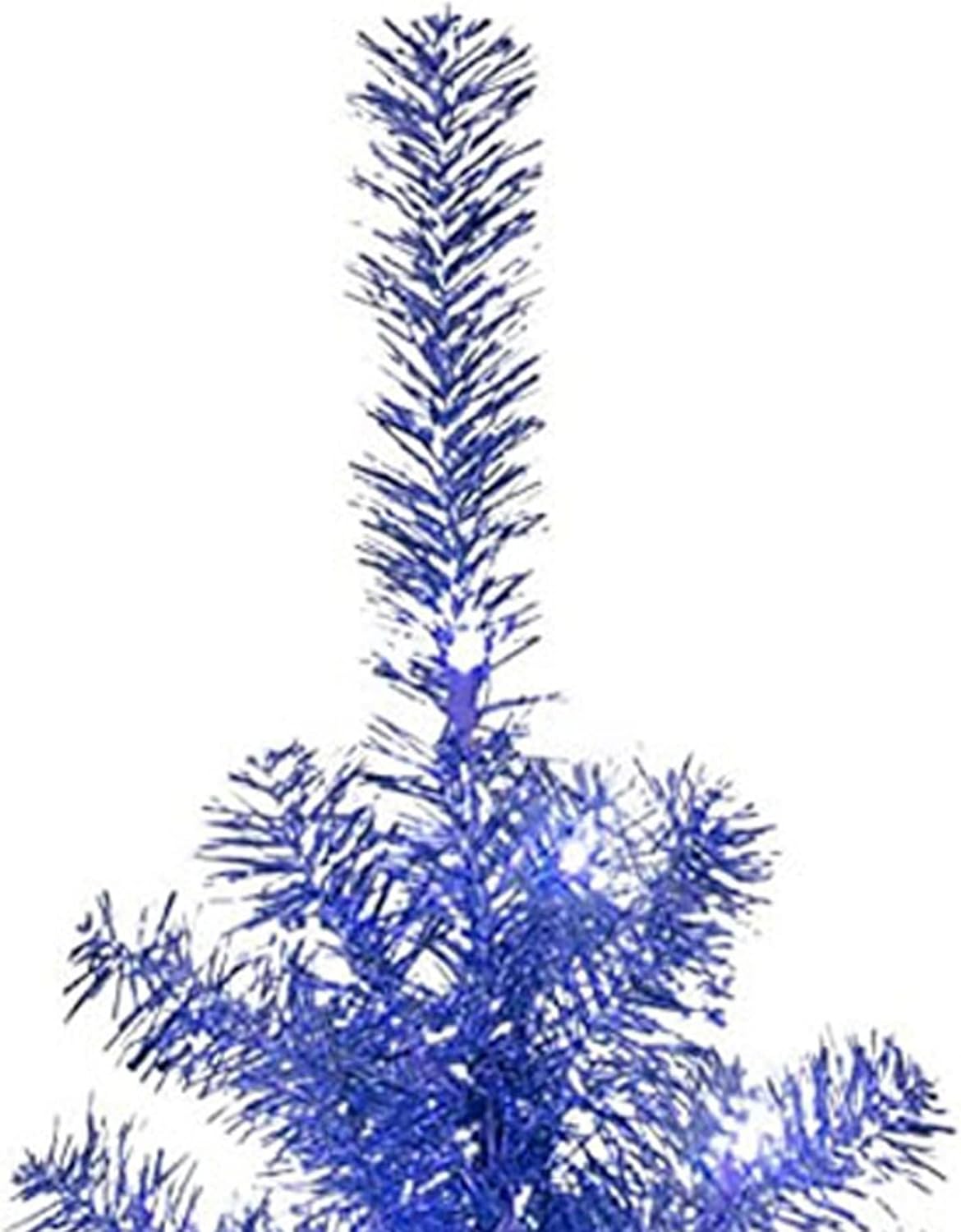 National Tree Company Pre-Lit Artificial Christmas Tree, Champagne Gold Tinsel, White Lights, Includes Stand, 4 feet