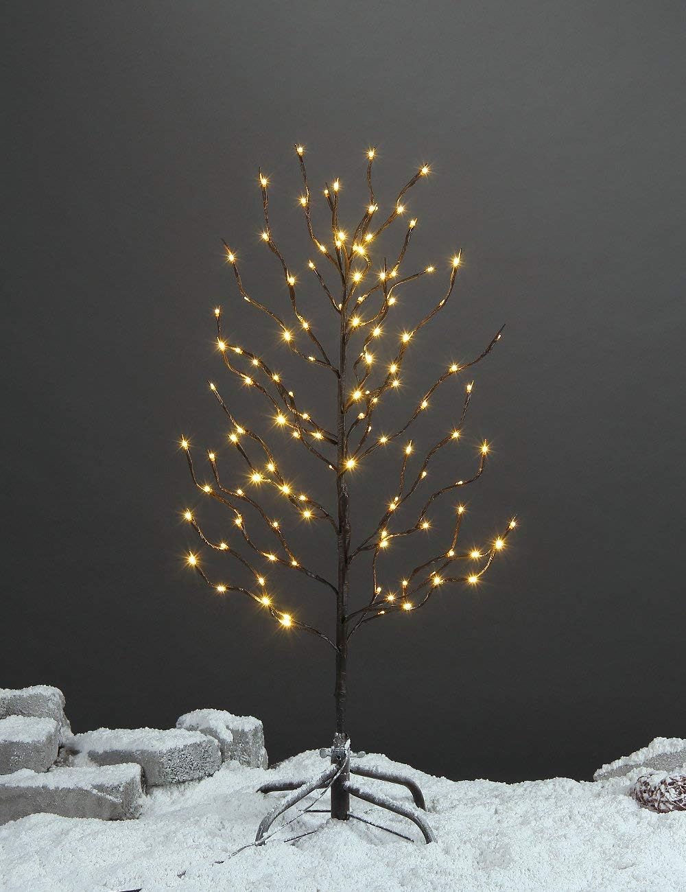 LIGHTSHARE 3FT 112LED Star Light Tree, for Home Festival Party Christmas, Indoor and Outdoor Use, Warm White