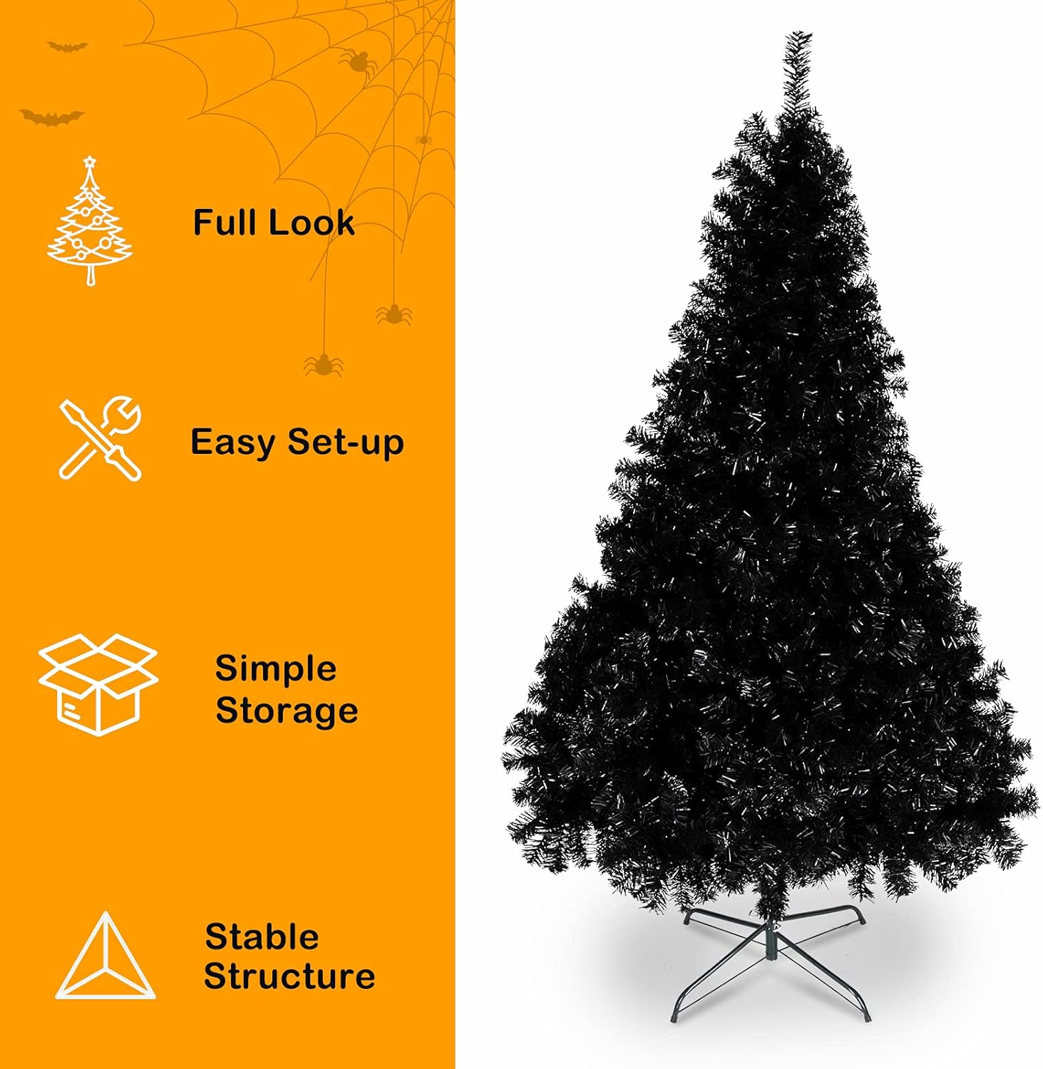 Bonnlo Artificial Christmas Tree, Upgraded Full 4ft White Christmas Tree w/ 346 Branch Tips, Small Christmas Tree for Home, Office, Party Decoration