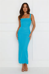 Simply Better Mesh Maxi Dress Blue