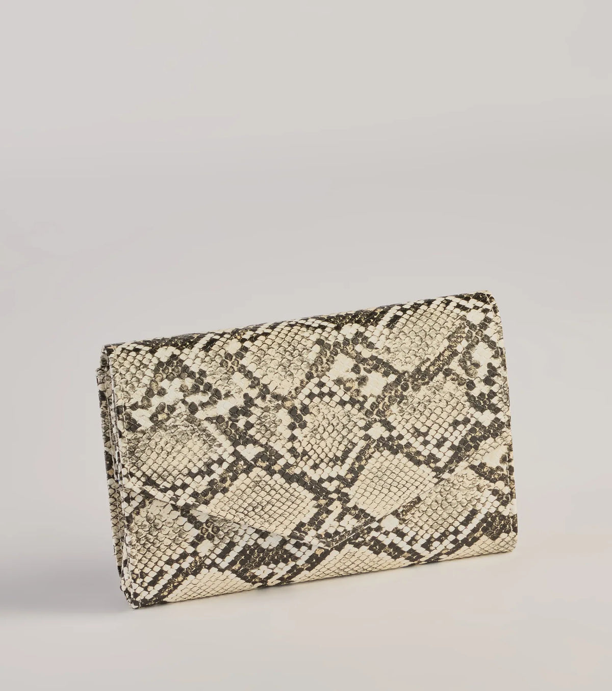 Wildly Fab Faux Snake Print Wristlet