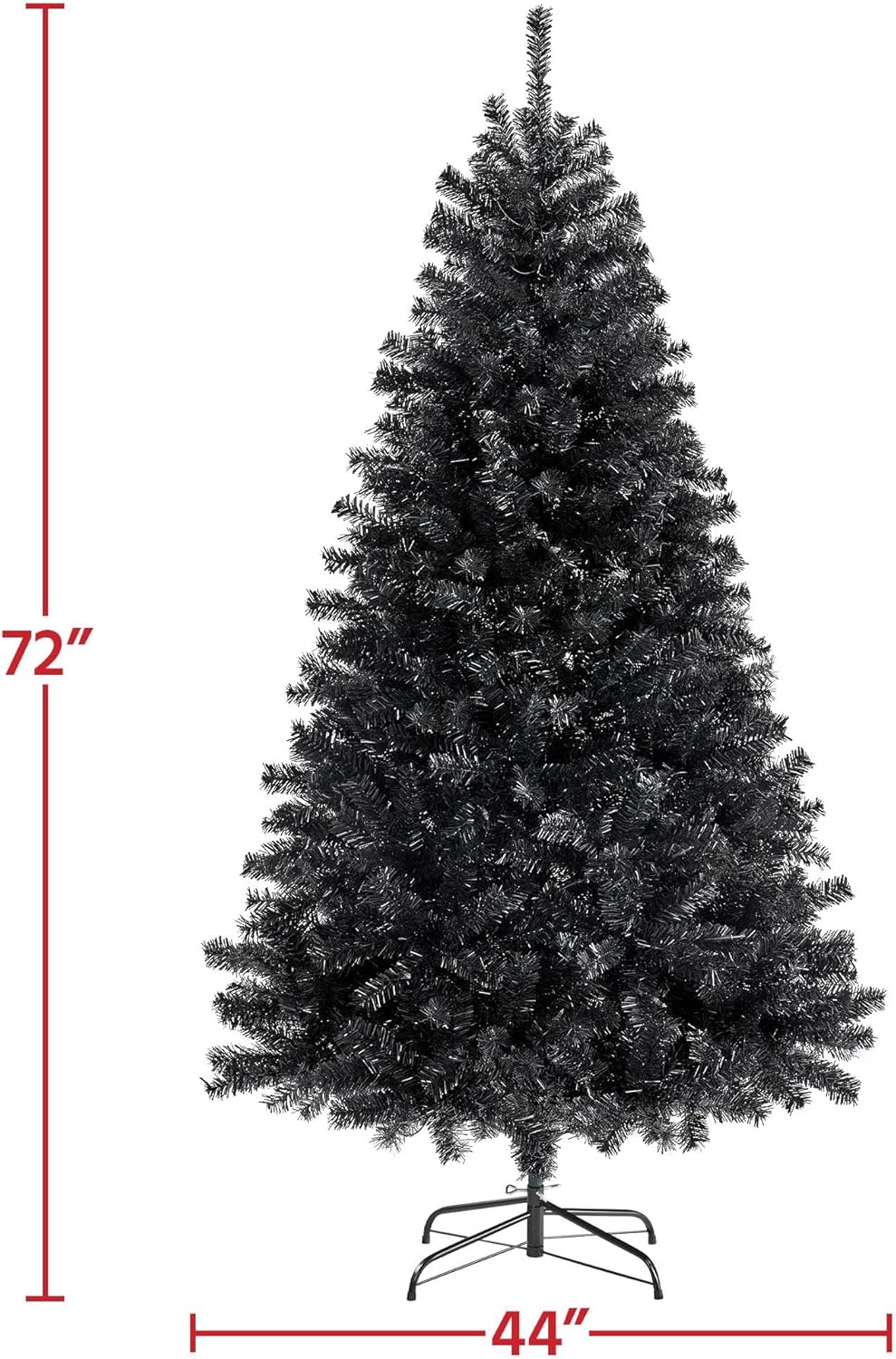 Yaheetech 4.5ft Pre-lit Spruce Artificial Hinged Christmas Pine Tree Prelighted Holiday Xmas Tree for Home Party Decoration with 150 Warm White Lights and 324 Branch Tips, White