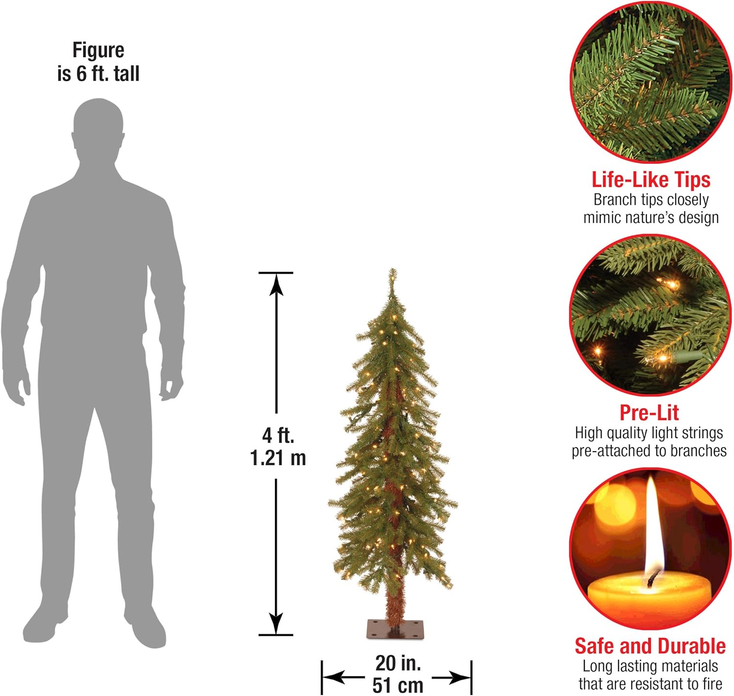 National Tree Company Artificial Christmas Tree | Hickory Cedar - 5 ft