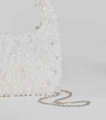 Timeless Chic Beaded Faux Pearl Handbag