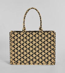 On The Go Jacquard Woven Tote Bag