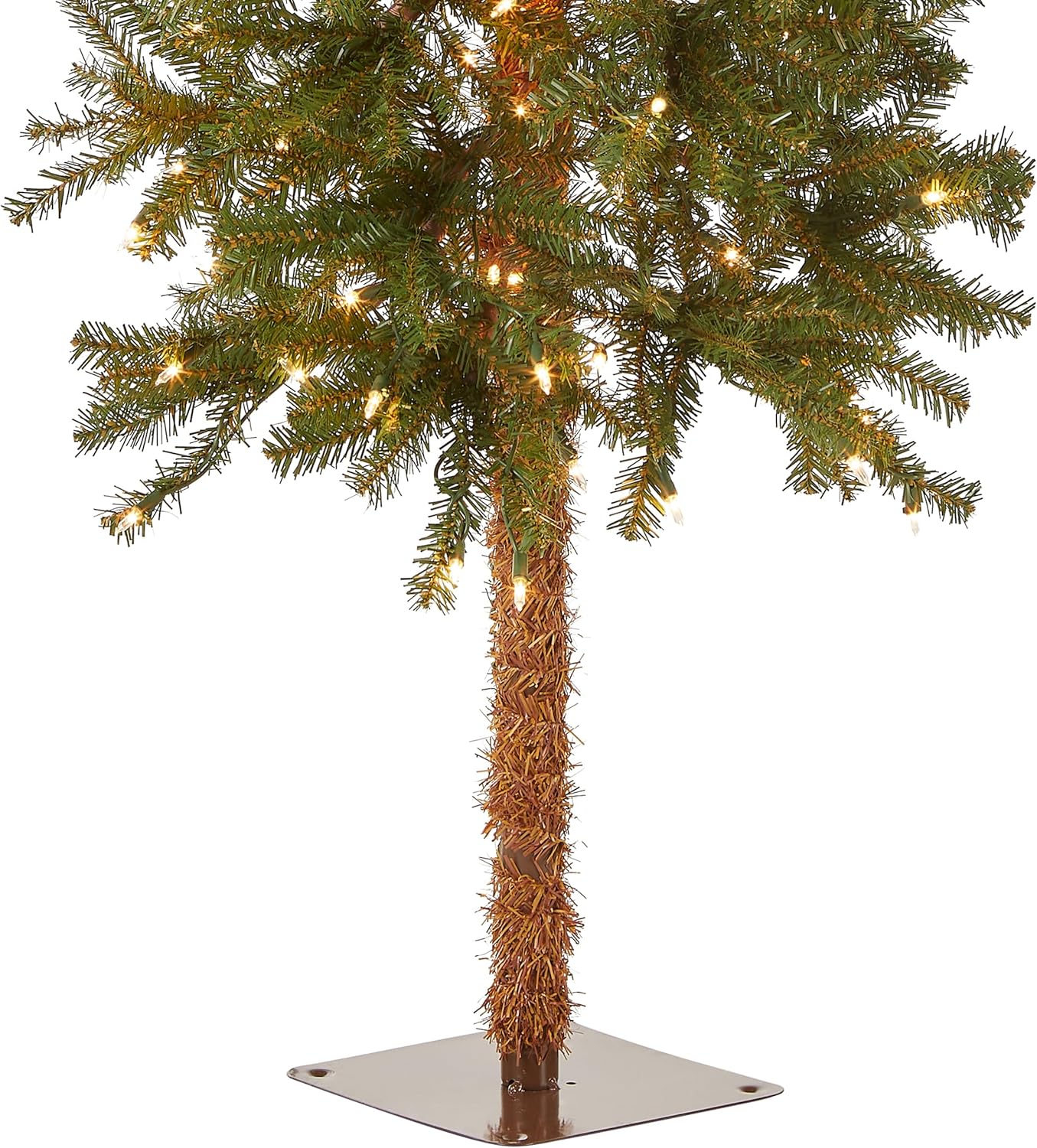 National Tree Company Pre-lit Artificial Christmas Tree | Includes Pre-strung White Lights | Hickory Cedar - 3 ft