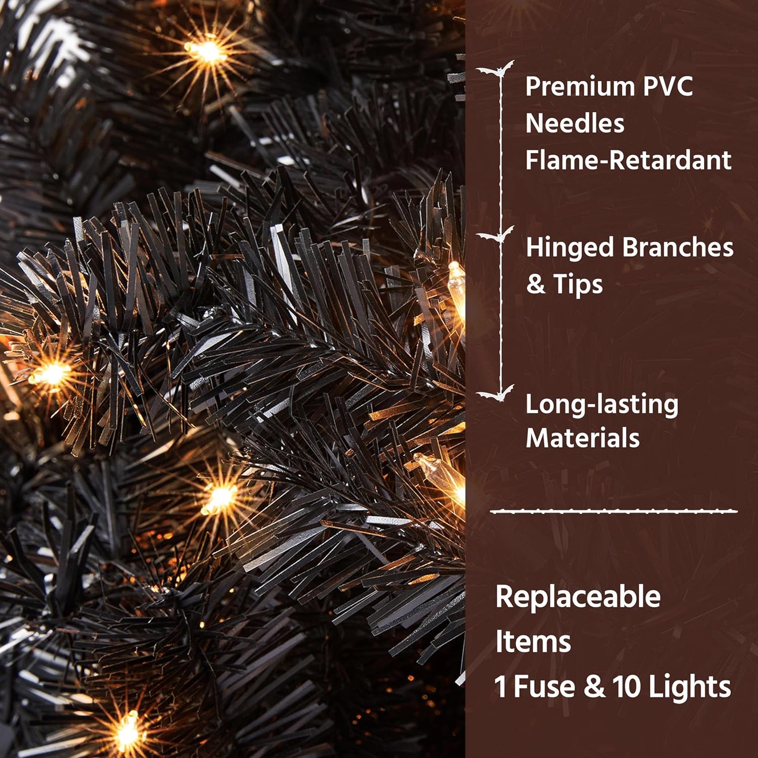 Yaheetech 4.5ft Pre-lit Spruce Artificial Hinged Christmas Pine Tree Prelighted Holiday Xmas Tree for Home Party Decoration with 150 Warm White Lights and 324 Branch Tips, White