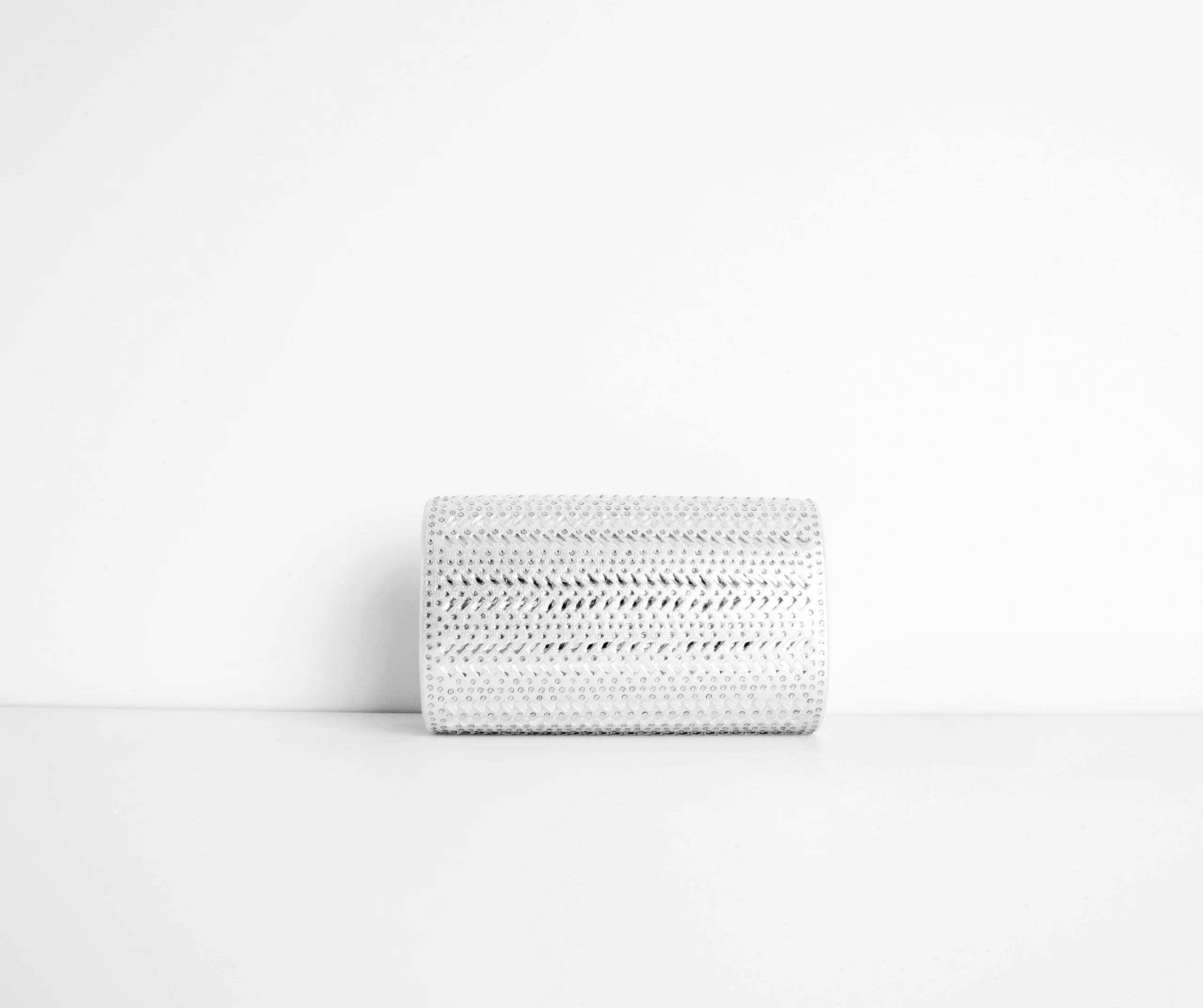 Babez A Star Rhinestone Silver Clutch