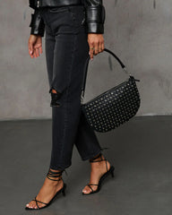 Becklem Leather Studded Shoulder Bag