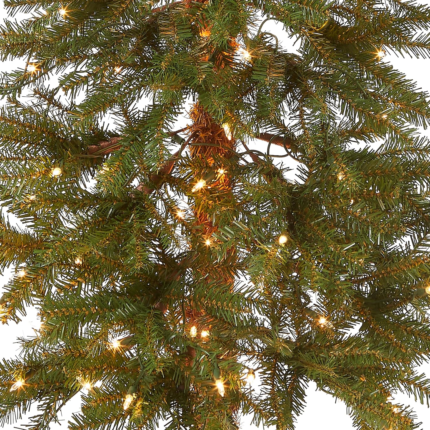 National Tree Company Pre-lit Artificial Christmas Tree | Includes Pre-strung White Lights | Hickory Cedar - 3 ft