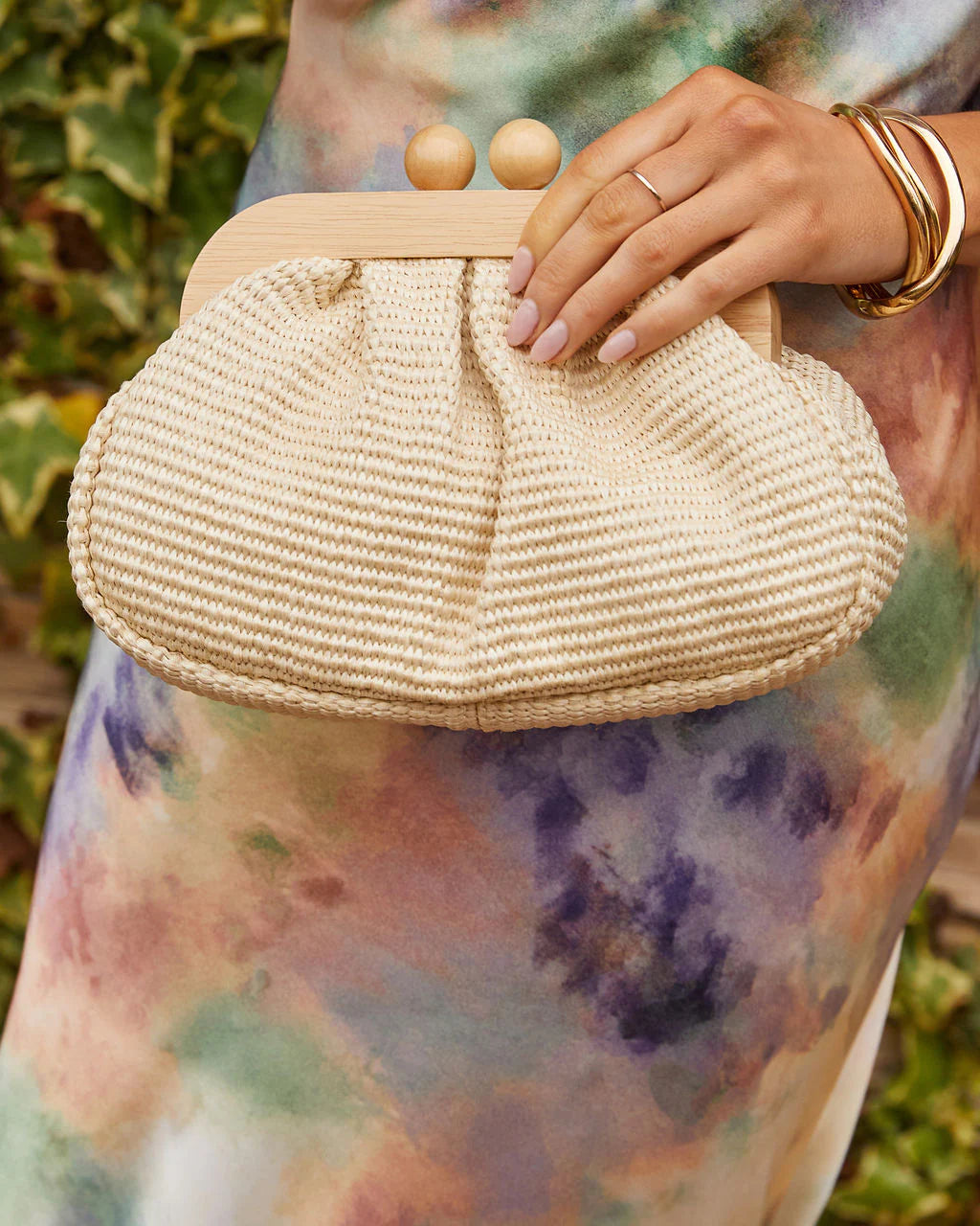 Beach Club Raffia Clutch