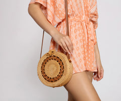 Bohemian Stunner Circular Straw Bag