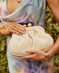 Beach Club Raffia Clutch