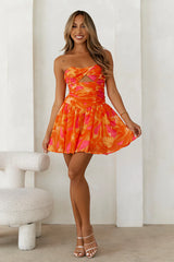 Golden Horizon Mini Dress Orange