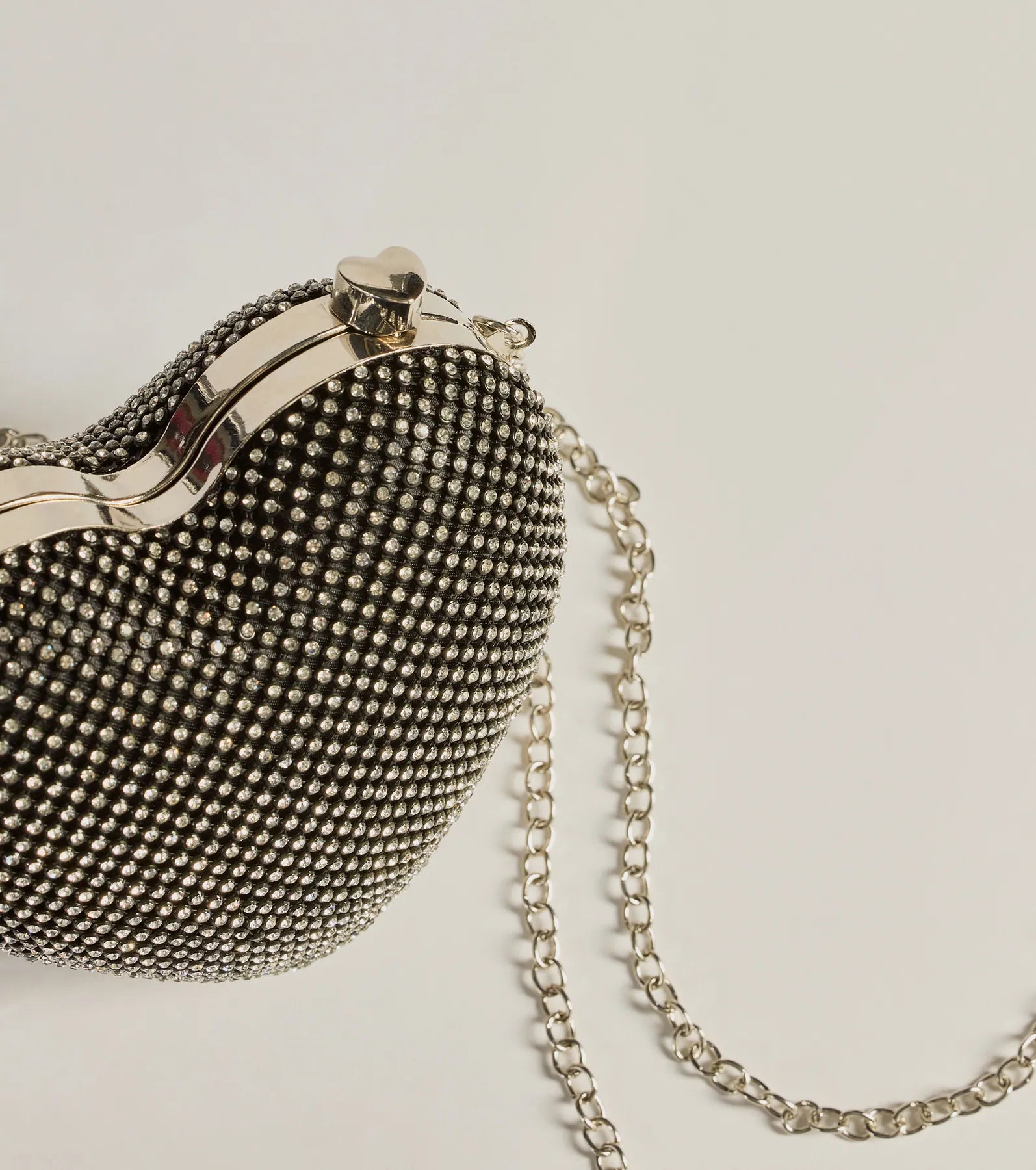 So Lovely Heart Rhinestone Bag