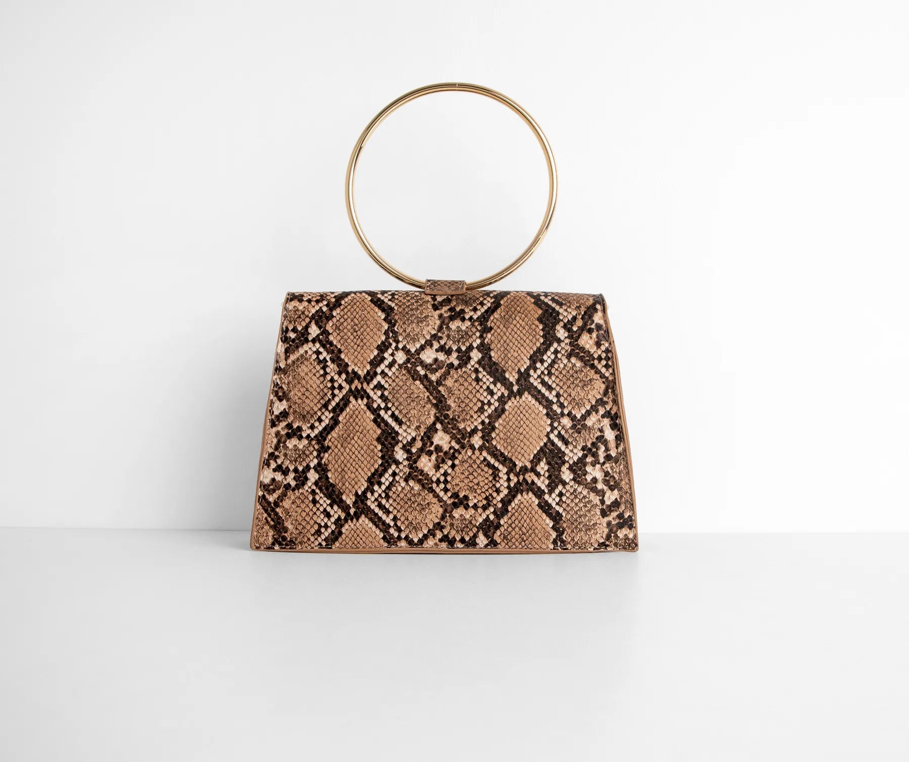 A Snake Print Moment O-Ring Purse